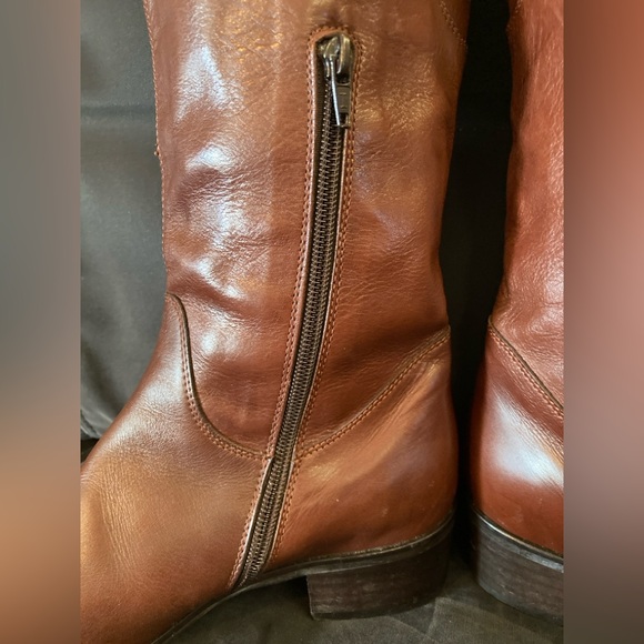 Sesto Meucci Women's Shoes Brown Leather Zip Up Knee High Fashion Boots Size 8.5 - Picture 11 of 16